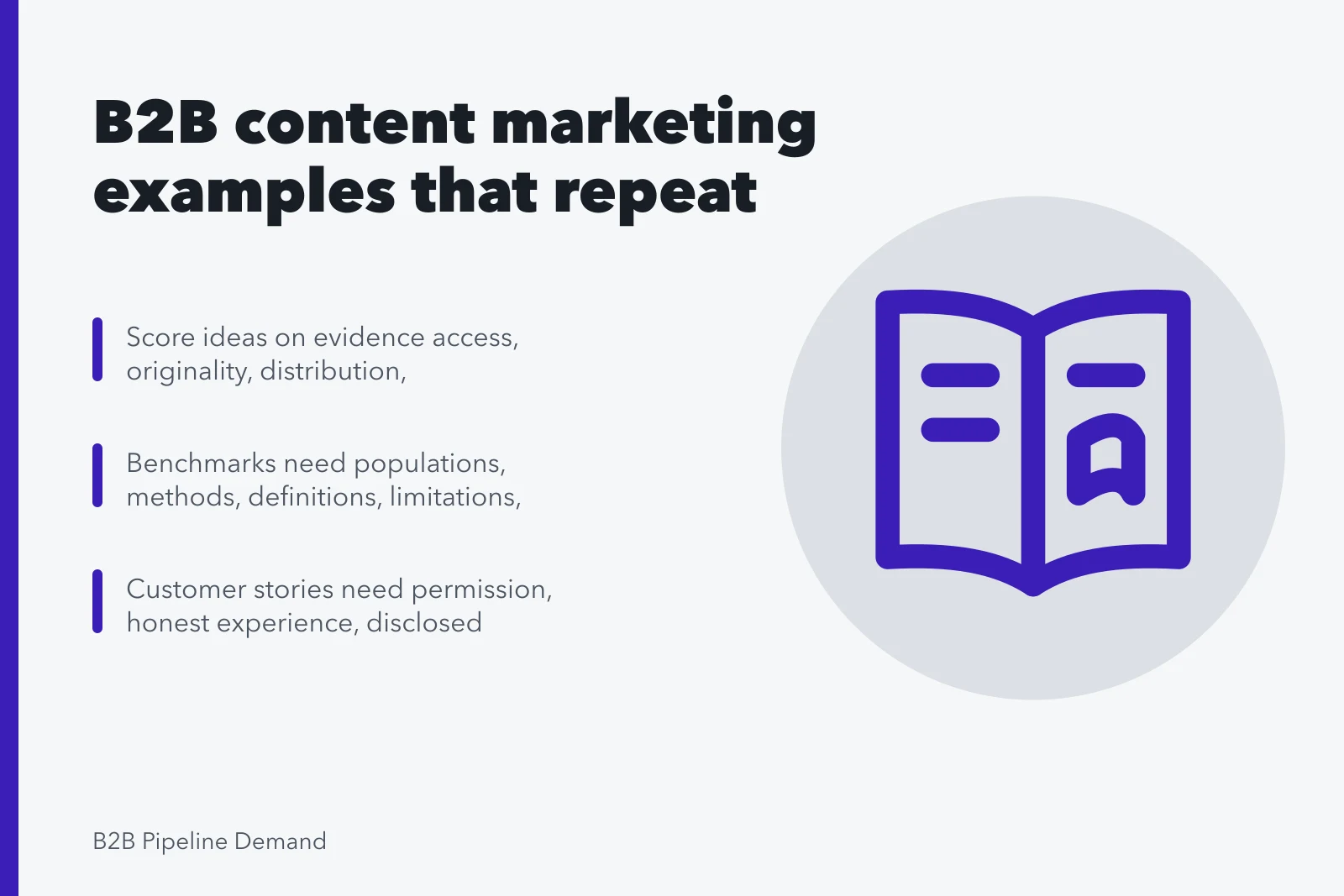 A diverse team wearing face masks discusses sales strategy with charts in a modern office. B2B content marketing examples: the patterns that repeat