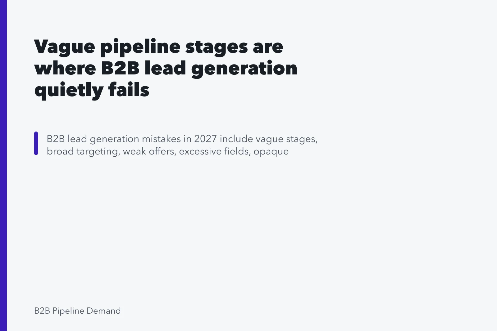 Three businessmen in suits having a meeting, shaking hands in front of a presentation chart. Vague pipeline stages are where B2B lead generation quietly fails