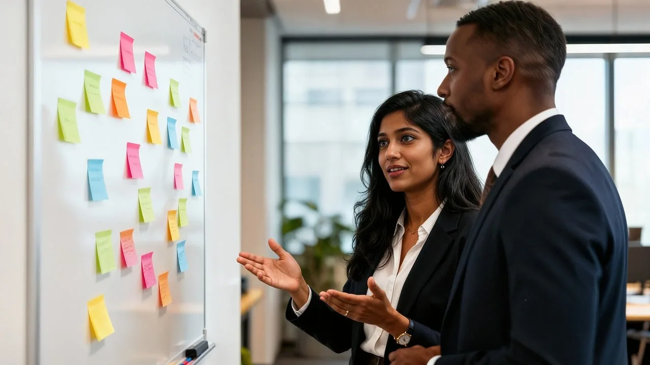 team, office, board, grades, adhesives, meeting, strategy, business, professional, woman, men, communication, planning, success, job, environment, corporate, rose, yellow, blue, green, rose flower, discussion, generated by ai. B2B marketing strategy benchmarks: what the samples can and cannot support