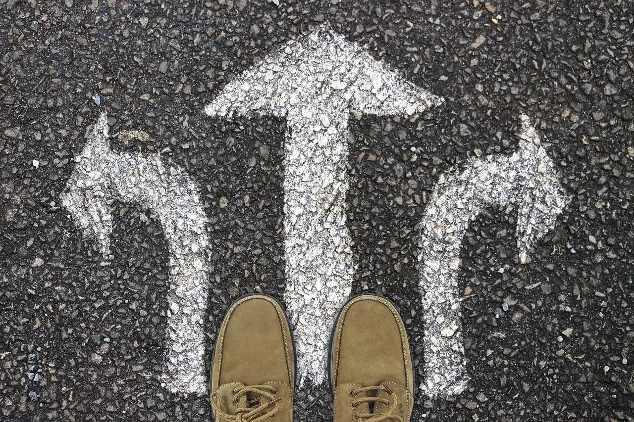 path, feet, shoes, road surface, direction, arrow, arrows, turn, decision, decide, uncertainty, choice, select, selection, left, right, straight, act, opportunity, directional, option, direction, direction, decision, decision, decision, uncertainty, uncertainty, choice, choice, choice, choice, choice, opportunity. B2B sales funnels best practices: what to keep and what to drop in 2027