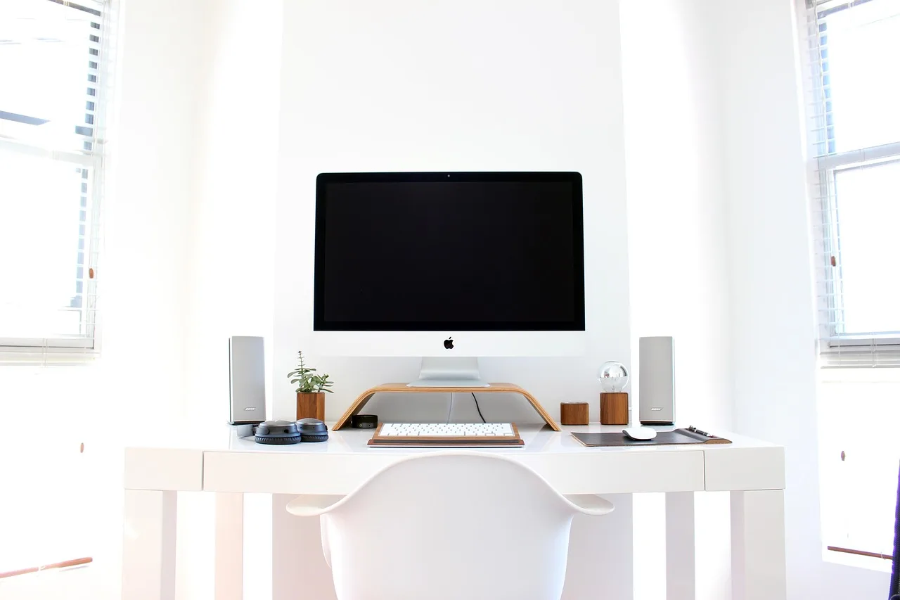 apple, chair, computer, desk, table, technology, workspace, pc, home office, workstation, computer, computer, computer, computer, computer, desk, technology, home office. 8 things about B2B sales funnels trends worth your time